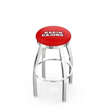 30 Chrome Louisiana-Lafayette Swivel Bar Stool,Accent Ring